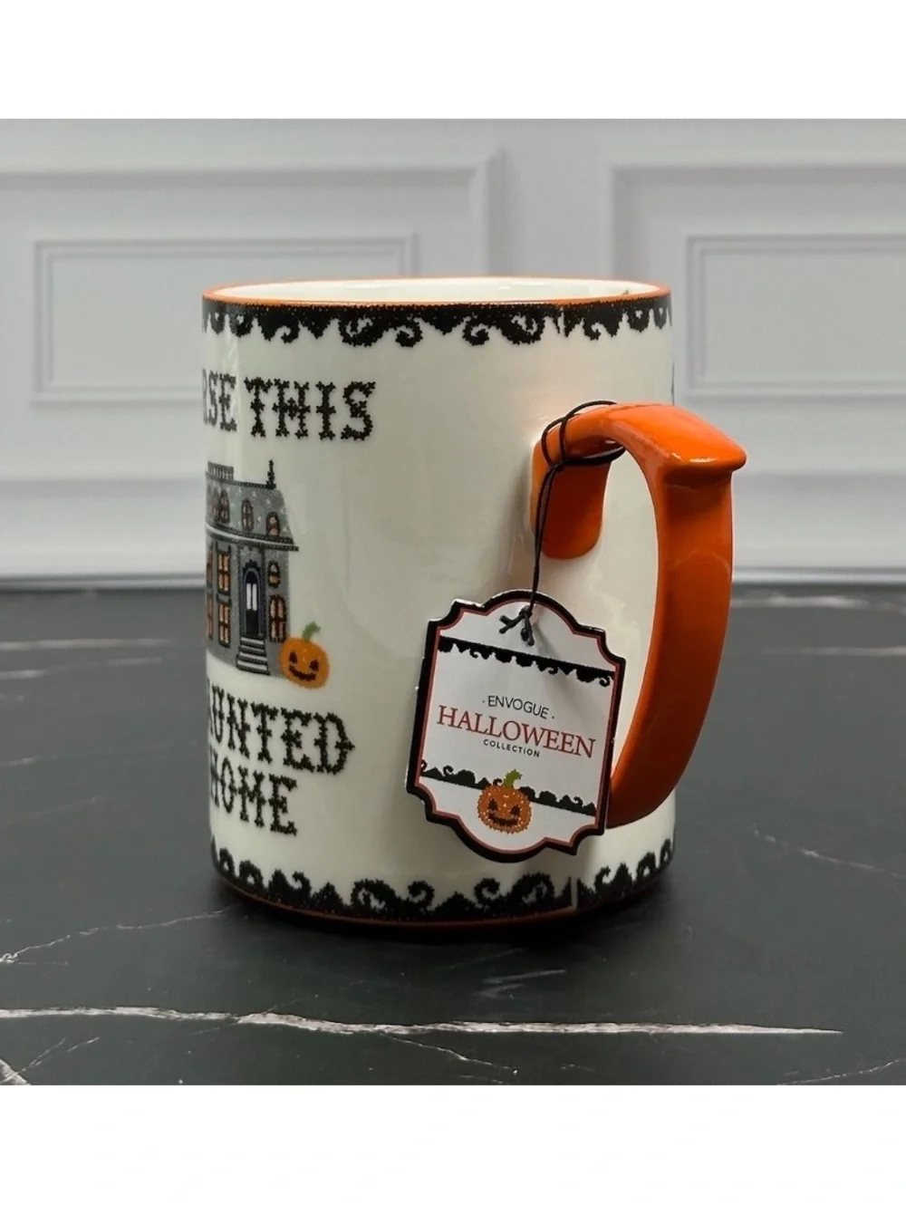 EnVogue Mug - Curse This Haunted Home, Orange and B
